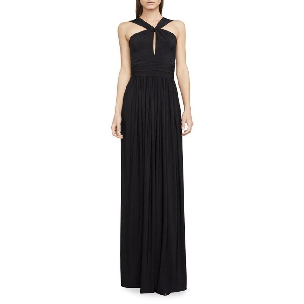 BCBGMaxAzria Carly Cutout Pleated Gown